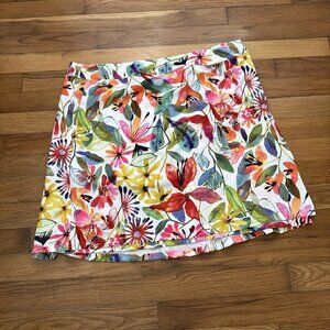 Rip Skirt Hawaii Women's Wildflower Watercolor Knee Length Wrap Coverup Size XL